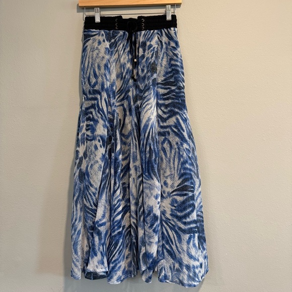 Lapis Skirt A-Line Maxi Boho Fairy Festival Animal Print M - Picture 1 of 9